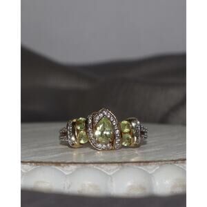 D’Joy Sterling Silver Peridot Ring 3.5G / Sz 7